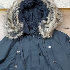 Swiss Tech winter coat, fur trim